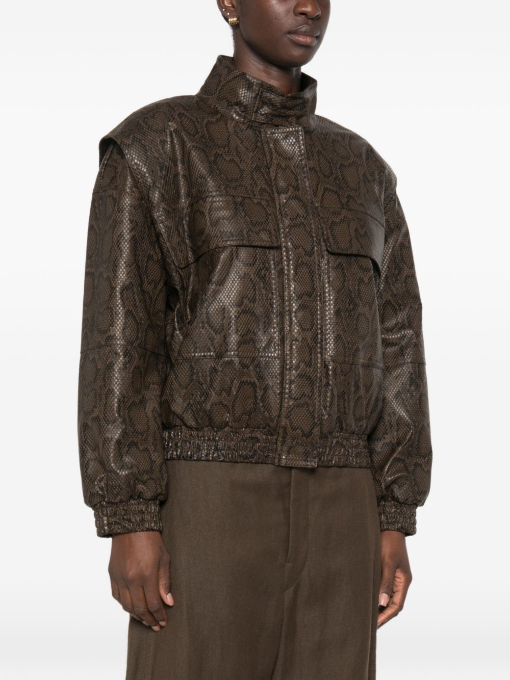 262TT228014058PYTHON BROWN/BLACK TWINSET