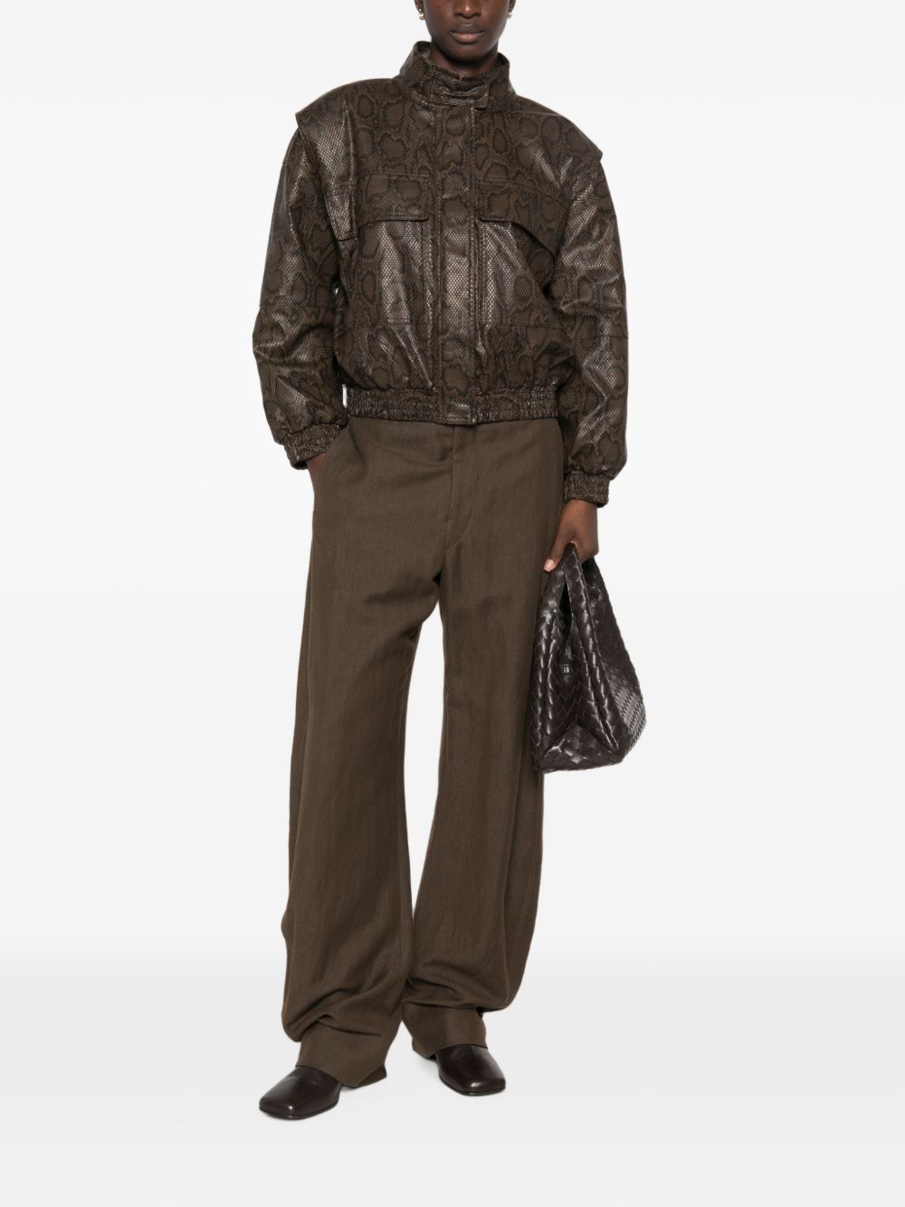 262TT228014058PYTHON BROWN/BLACK TWINSET