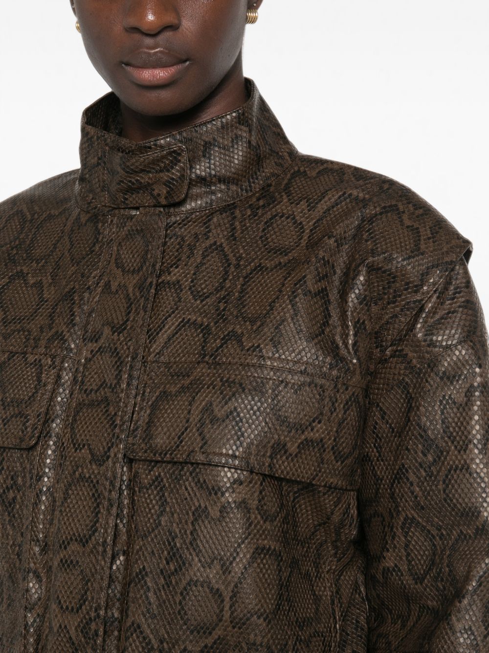 262TT228014058PYTHON BROWN/BLACK TWINSET