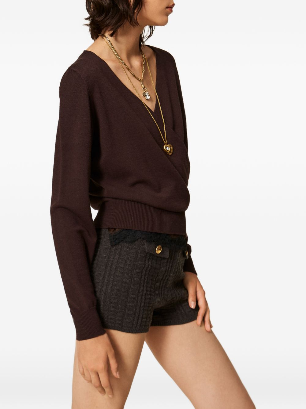 262TT333111946COFFEE CHOCOLATE TWINSET