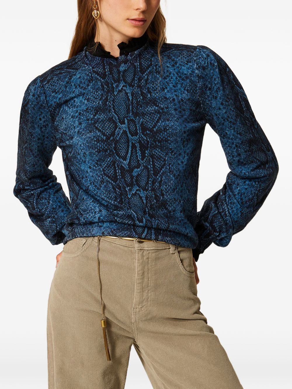 262TT341014140PYTHON BLUE VIOLET/BLACK TWINSET