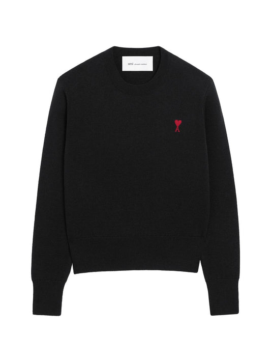 Maglia Girocollo Ami Paris Ami de Coeur Nera 