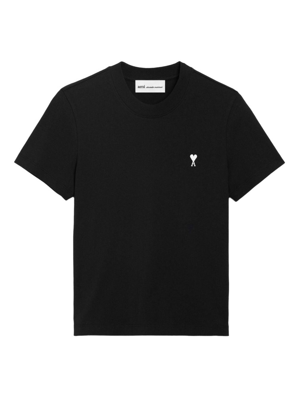 T-Shirt Ami Paris Ami de Coeur Nera e Crema 