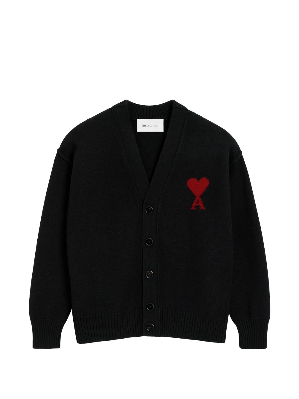 Cardigan Ami Paris Ami de Coeur Nero 
