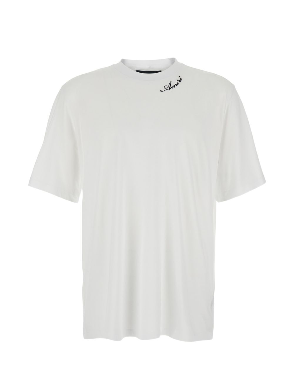 T-Shirt Amiri con Logo sul Collo Bianca 