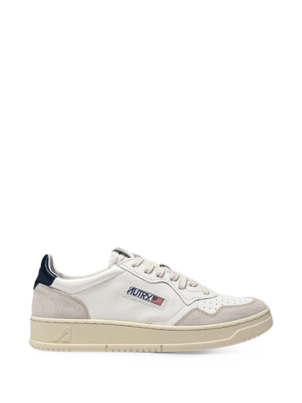 AULMLS28LEAT/SUEDE WHT/BLUE AUTRY