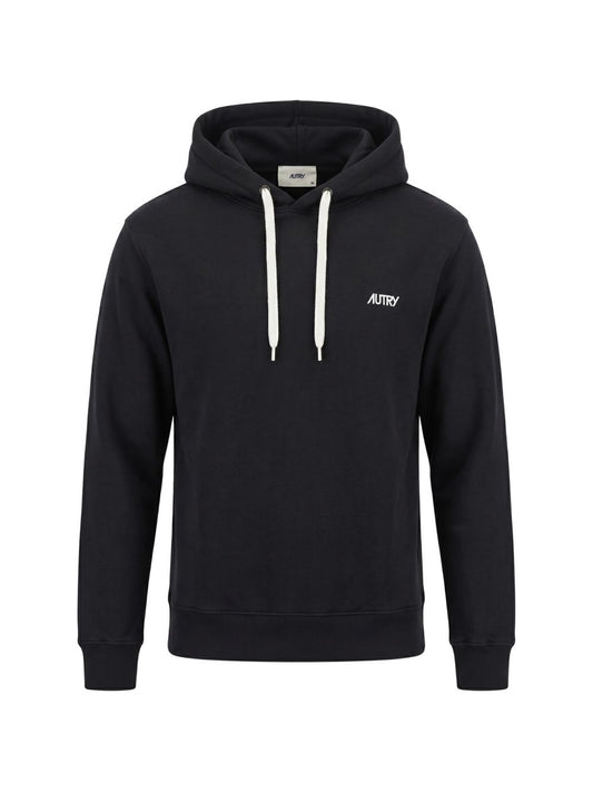 felpa con cappuccio e coulisse con stampa logo 