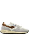 Carica l'immagine nel visualizzatore della galleria, Sneakers basse Reelwind in nylon e camoscio, colore bianco e leopardato 
