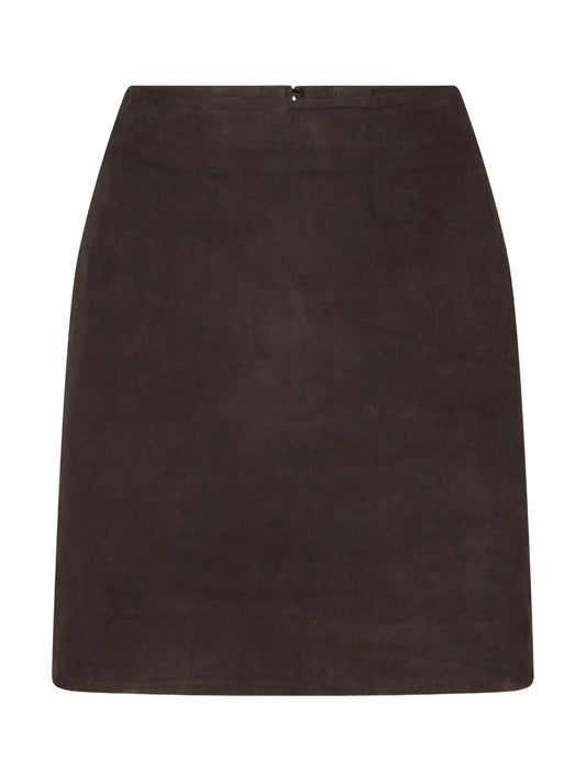 Minigonna in pelle scamosciata 