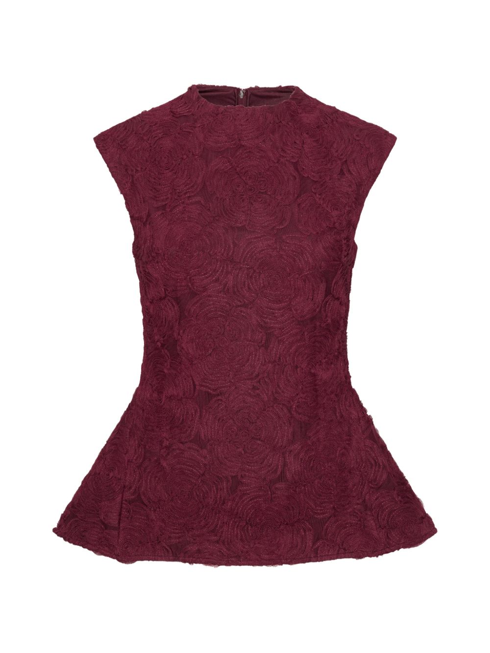 Top a fiori con peplum 