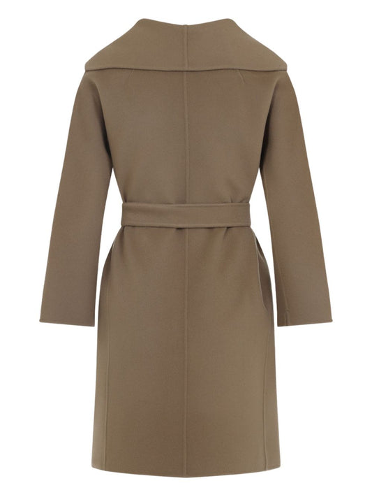 Cappotto a portafoglio con cintura 
