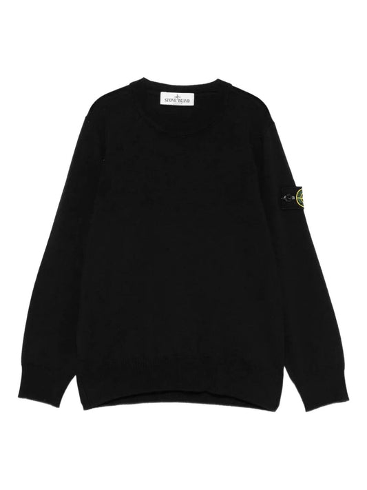 Maglione girocollo con applicazione Compass 
