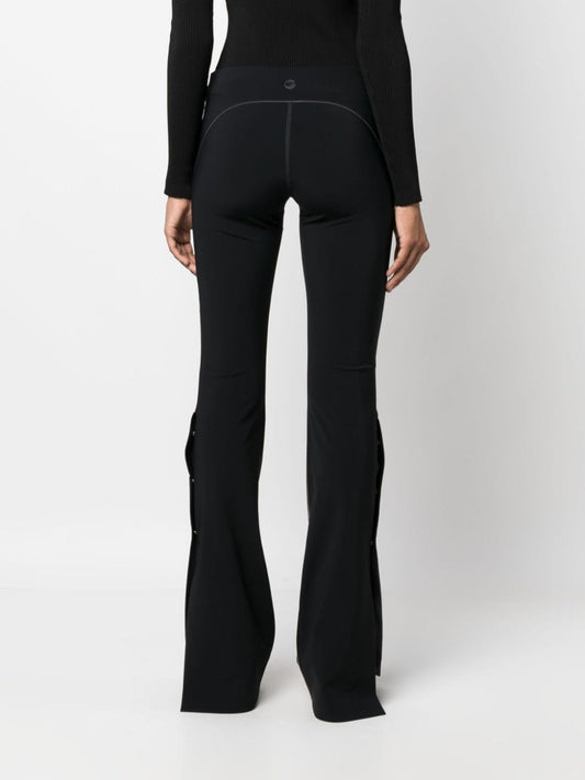 Flared trousers with inserts