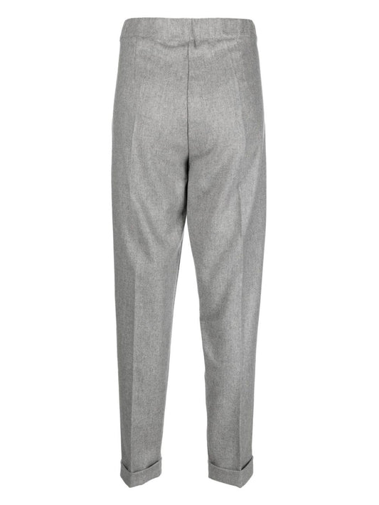 Mid-rise tapered trousers