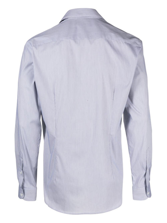Long-sleeved cotton blend shirt