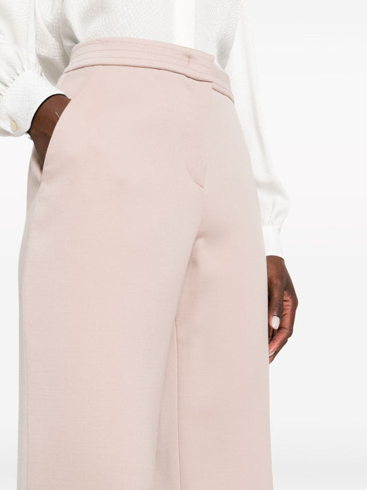 High-waisted straight tailored trousers