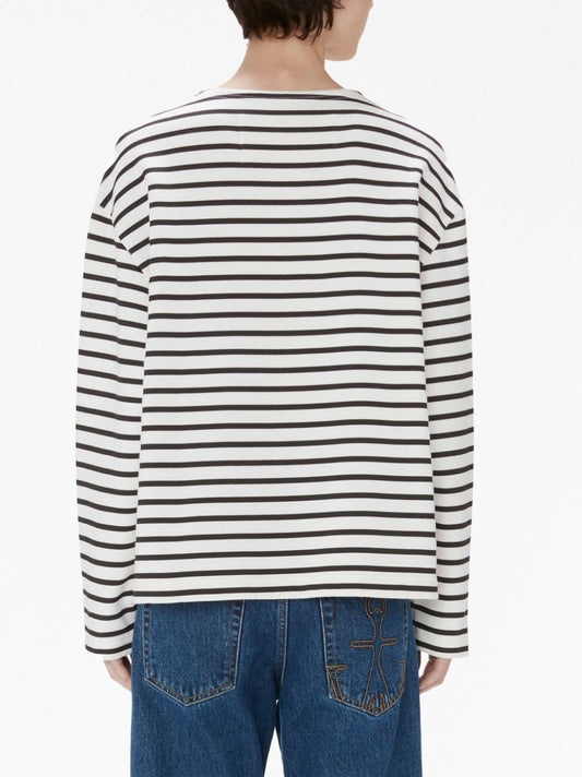 Striped sweatshirt with print