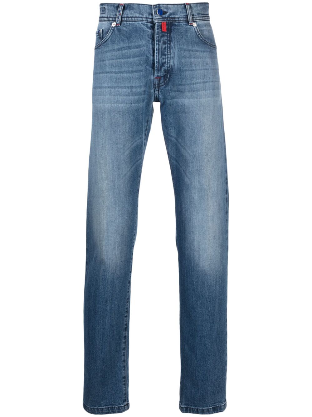 Straight jeans with patch