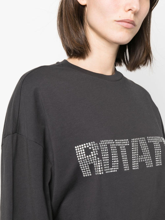 Cropped sweatshirt with print