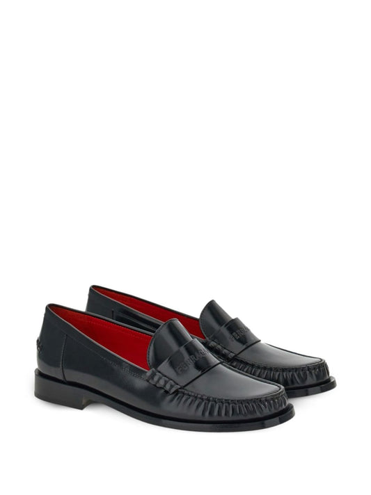 Loafers with embossed logo