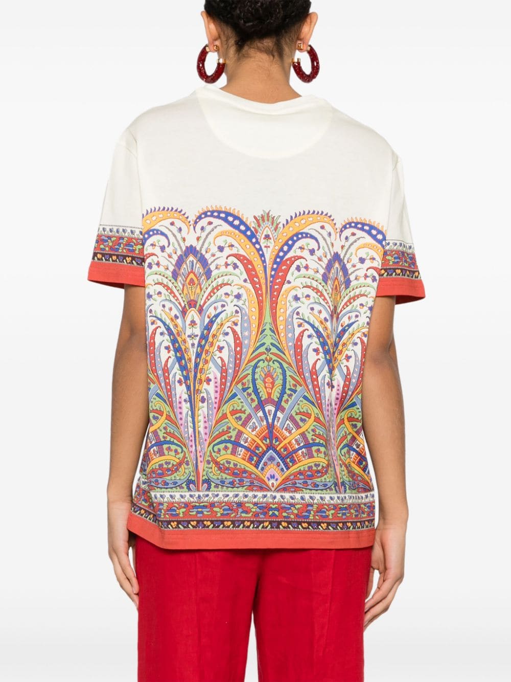 T-shirt con stampa paisley