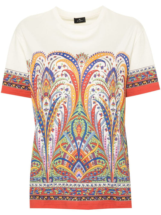 T-shirt con stampa paisley